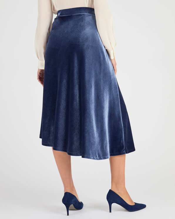 Halflange fluwelen rok