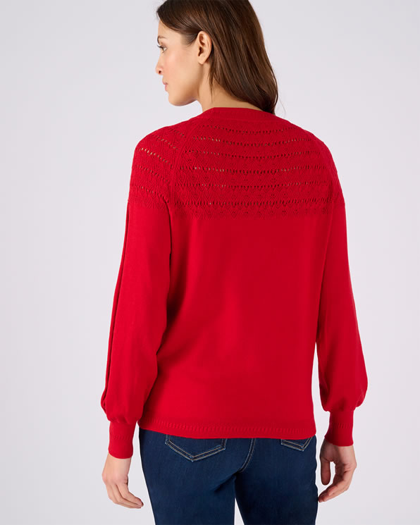 Pull jeu de maille fantaisie