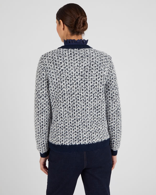 Cardigan maille jacquard