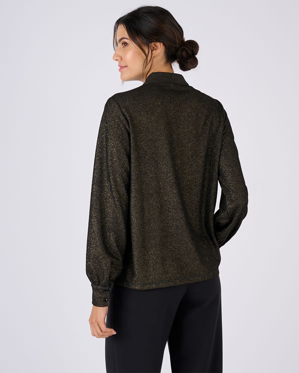 Lamé T-shirt in goud