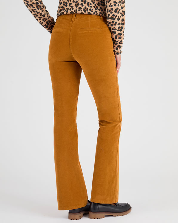 Fluwelen flared broek