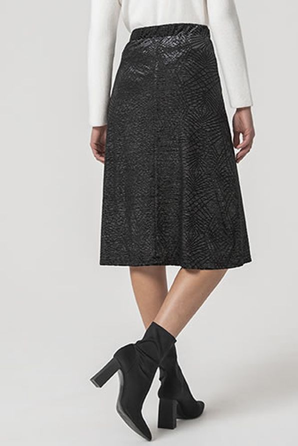 Jupe jacquard velours d?�vor?� - Jupes - Damart Belgique