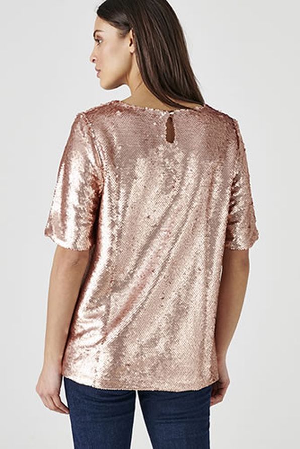 Blouse à sequins doublée