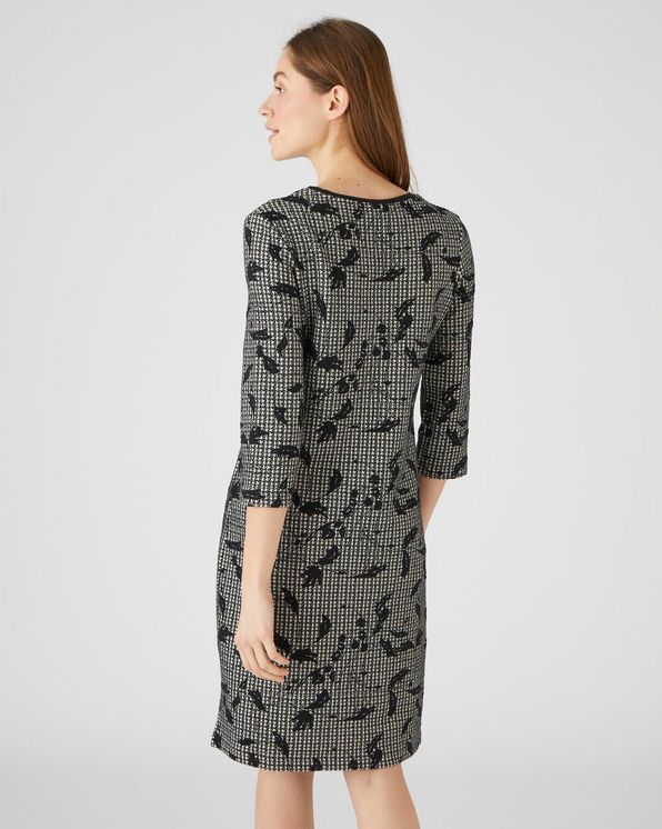 Stretchjurk in milanotricot met jacquard