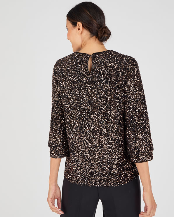 Blouse met pailletten