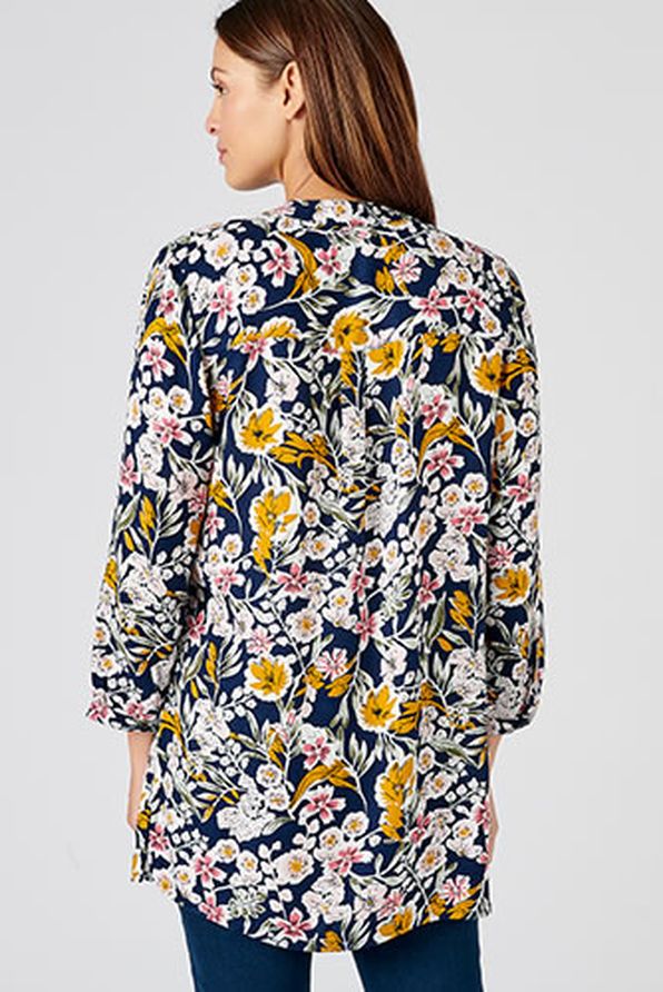 Soepele tuniek met bloemenprint