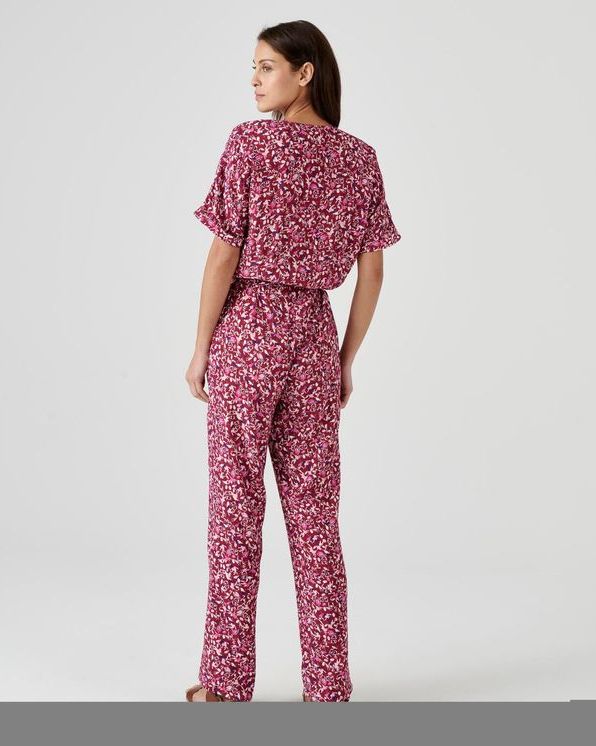 Jumpsuit met print in zachte viscose