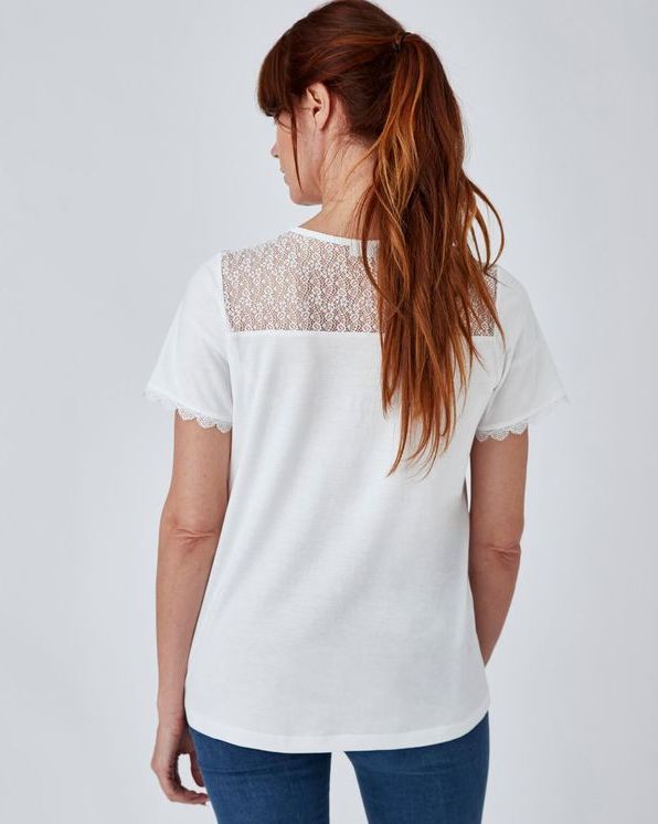 Top dentelle bi-matière
