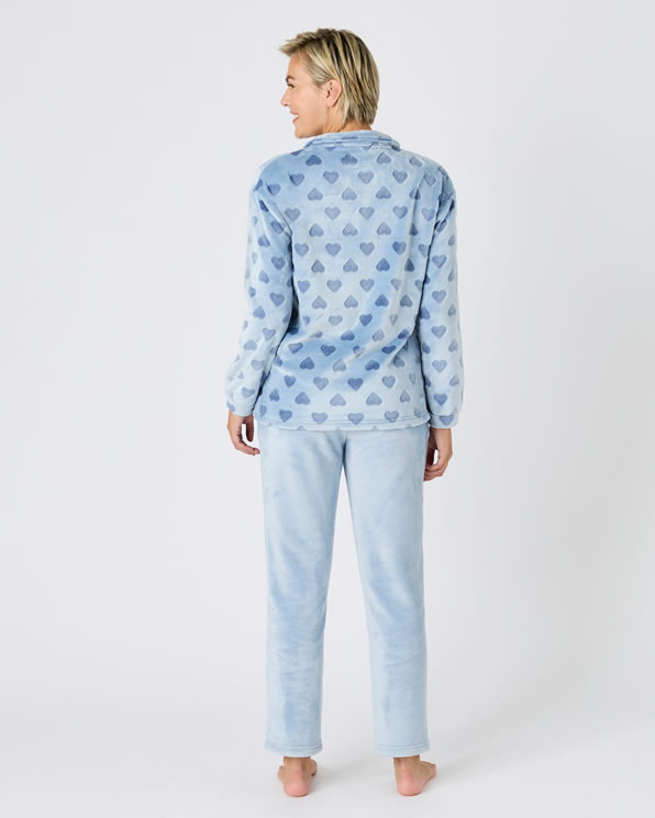 Pyjama fleece reliëf met Thermolactyl-label