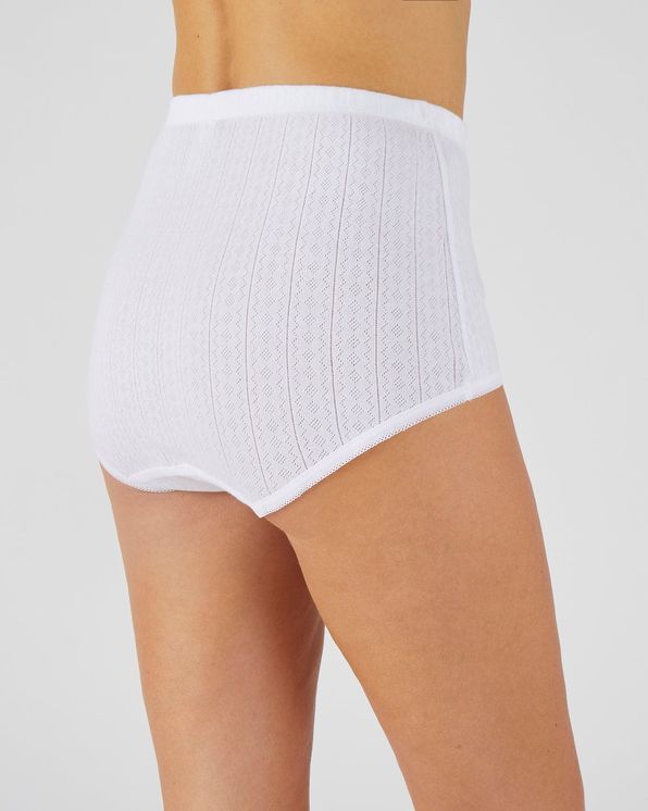 Lot de 4 culottes maxi pointelle pur coton peigne Culottes Slips Damart Belgique