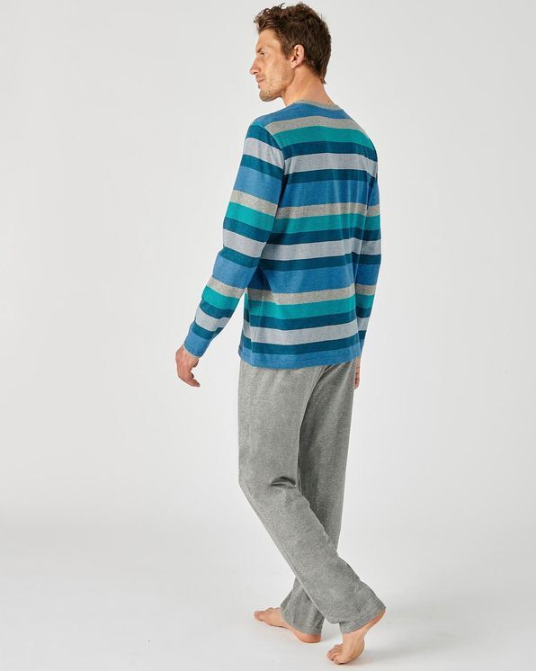 Pyjama rayé maille jersey coton mélangé
