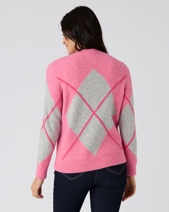 Trui jacquard tricot met Thermolactyl-label