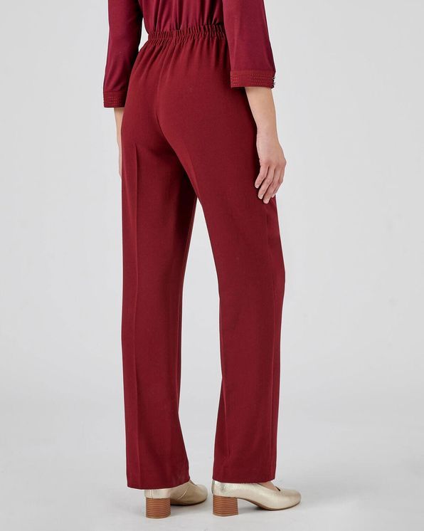 Pull-on broek met wijde pijpen