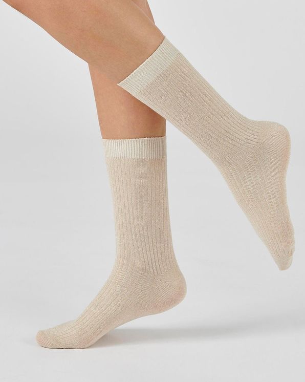 Lot de 2 paires de chaussettes maille côtelée