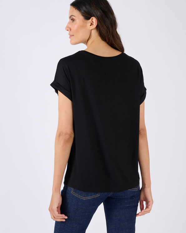 T-shirt van jerseytricot met lovertjes