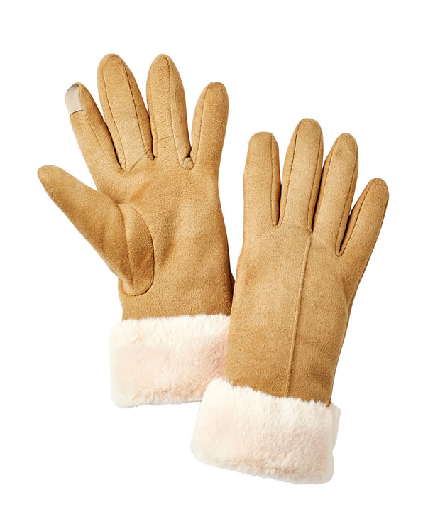 Gants tactiles fourrés