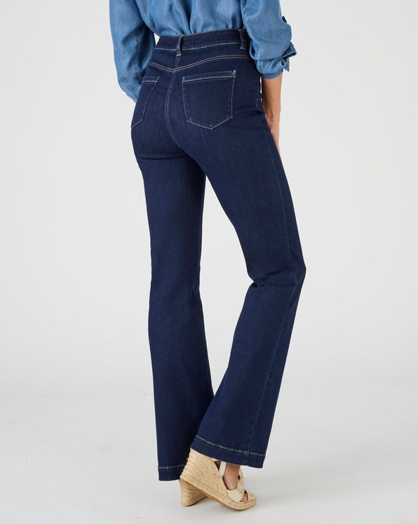 Flared jeans met hoge taille in stretchkatoen, Perfect Fit by Da