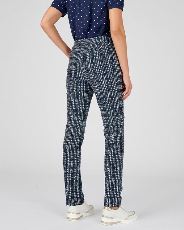Pull-on broek in stretchstof met print