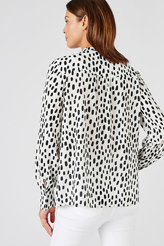 Blouse stretch imprimé taches