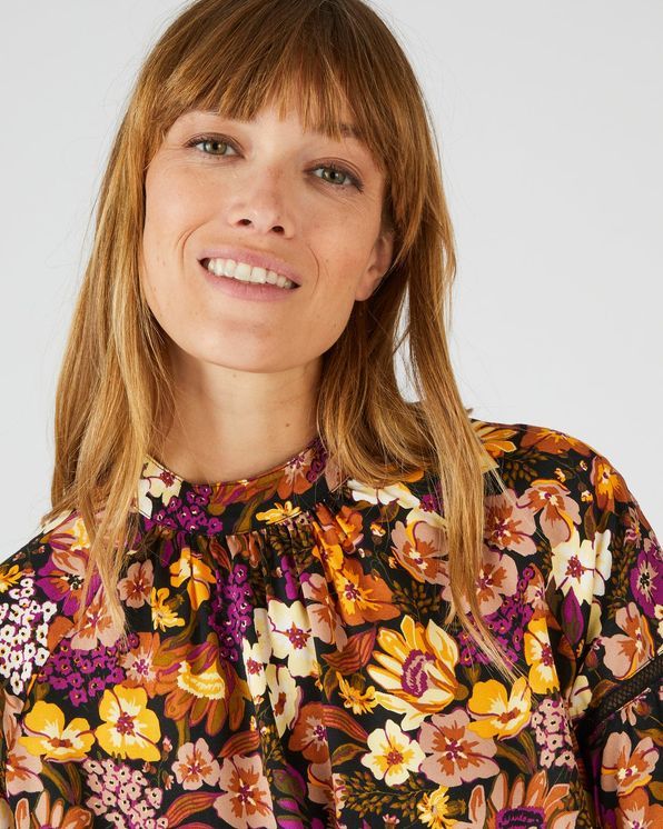 Gebloemde blouse in viscose Lenzing™ EcoVero™