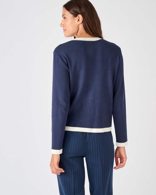 Cardigan-veste bicolore