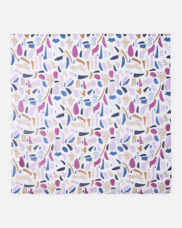 Foulard puur zijde tachistische stijl