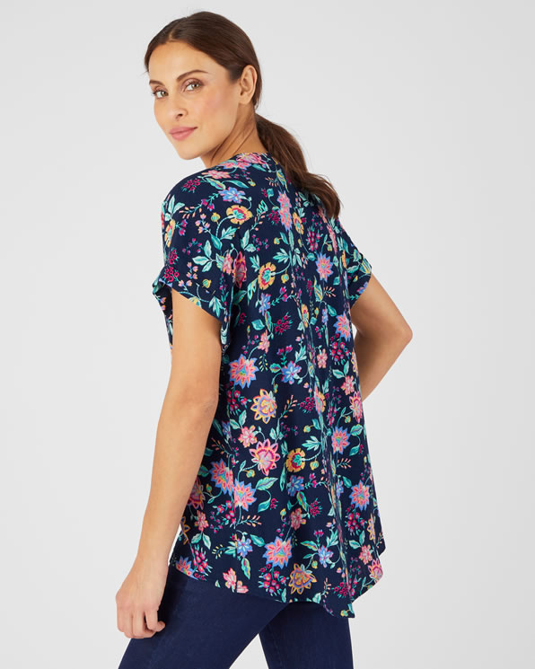 Chemisier crépon *fibres pure viscose Lenzing™ EcoVero™