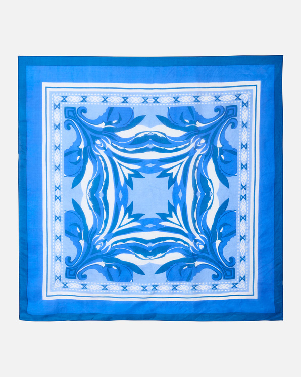 Foulard pure soie graphique
