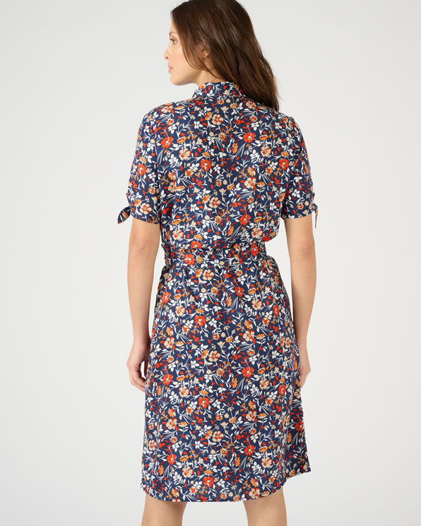 Robe-chemise boutonnée imprimée viscose Lenzing™ EcoVero™