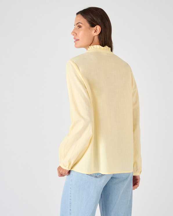 Chemisier brodé en tissu flammé