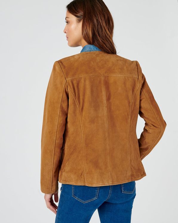 Blouson cuir de chèvre zippé