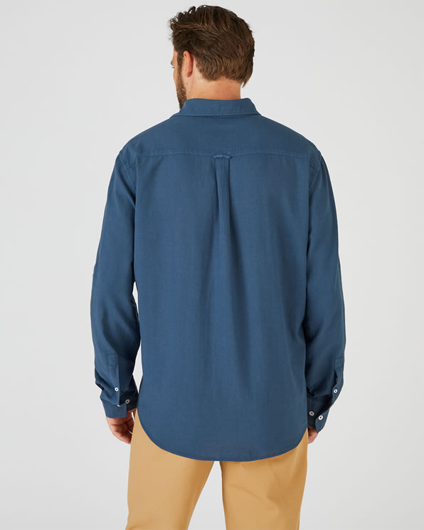 Chemise coton et lin melanges Polos T shirts Chemises Damart Belgique