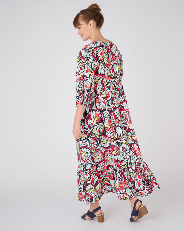 Soepele jurk met print, Climatyl®