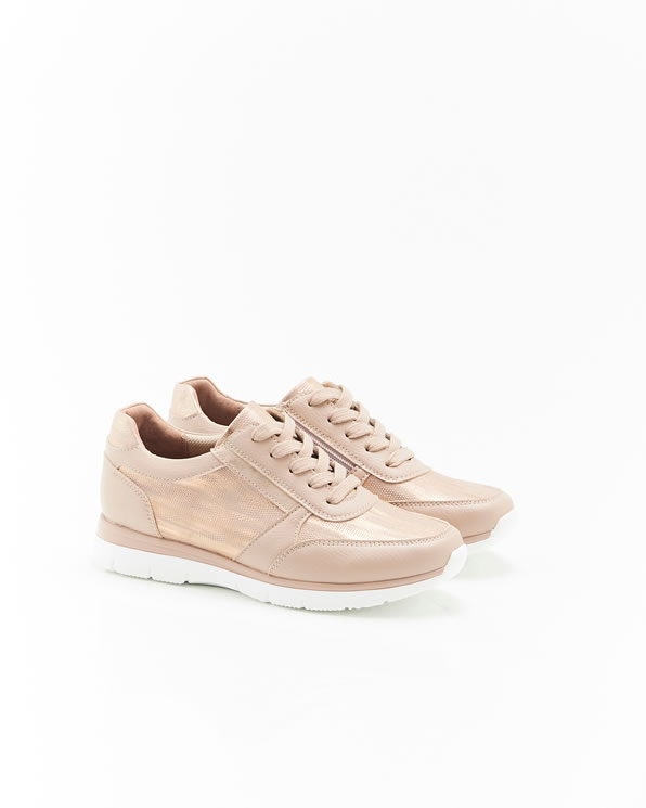 Sneakers met iriserend en gestructureerd Amortyl bovenwerk