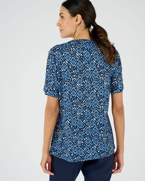 Overhemdblouse stretch crêpe