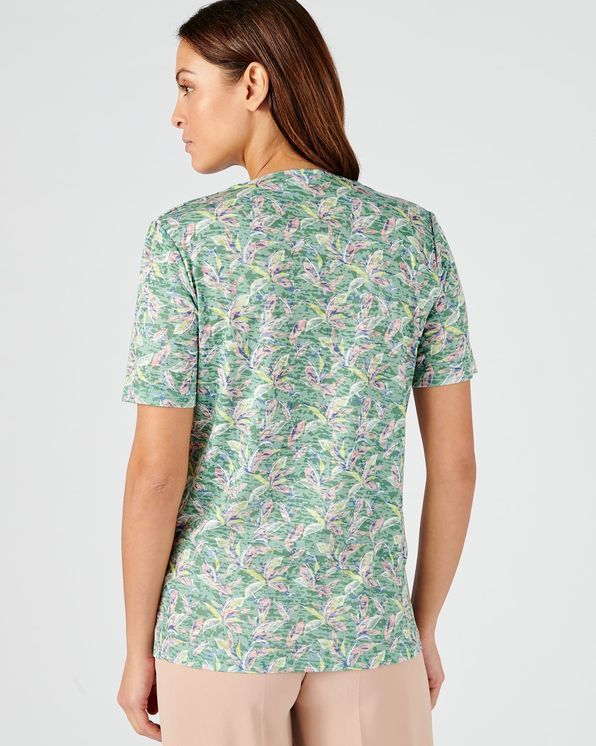 T-shirt maille dévorée imprimée