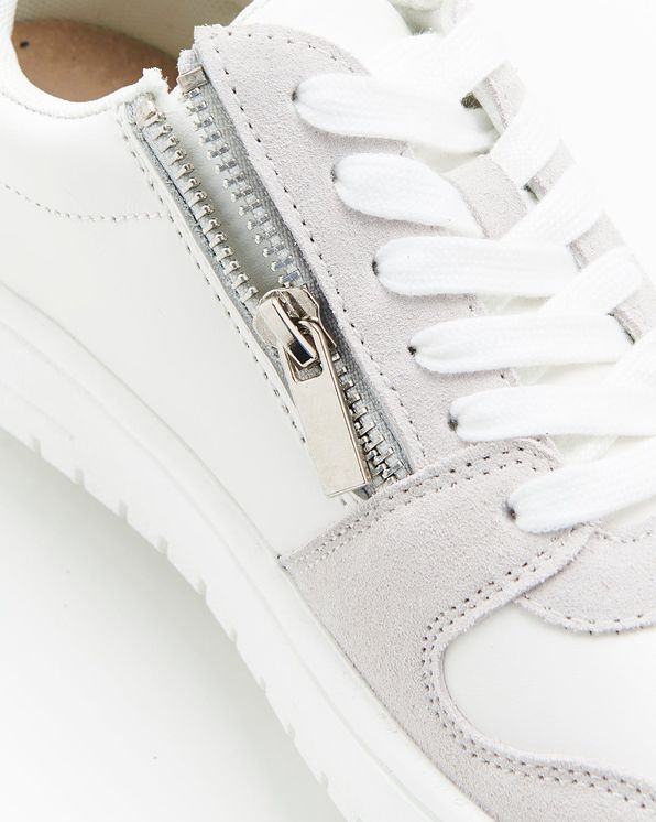 Baskets compensées bicolores cuir vachette Amortyl®