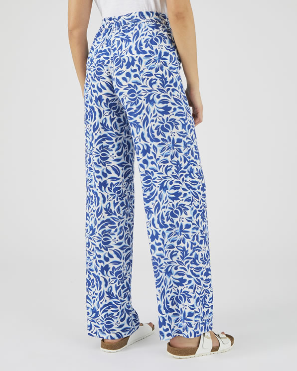 Soepele, wijde broek met print, Climatyl®