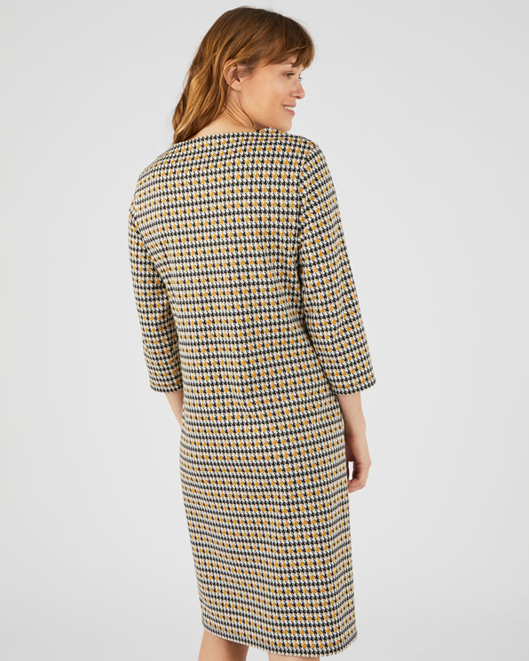Jurk in jacquardtricot met stretch Jurken Damart Belgie