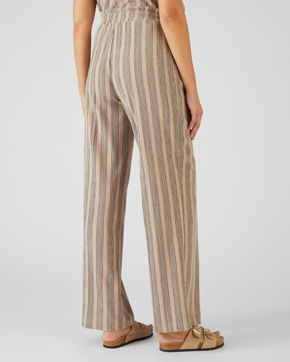 Wijde broek met streepjes