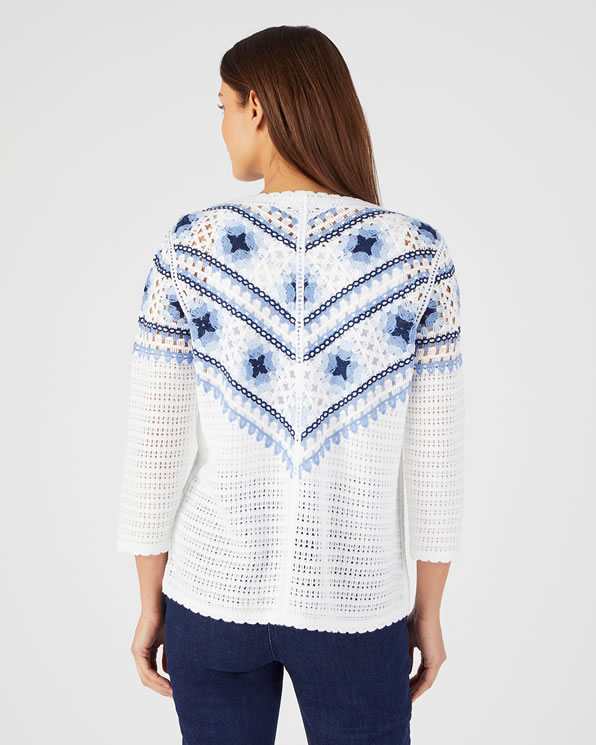 Pull crochet gra
