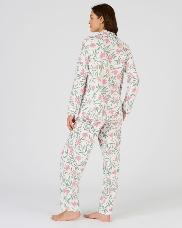 Pyjama van jerseytricot met knopen