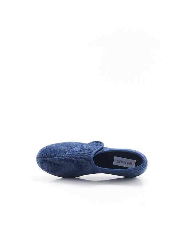 Pantoffels van wafeltricot met kittenband