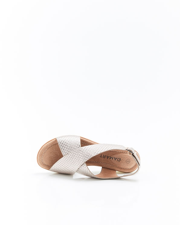 Sandales brides croisées cuir vachette Amortyl