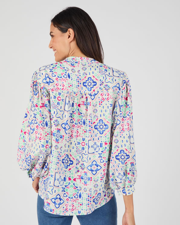 Wijde overhemdblouse Climatyl