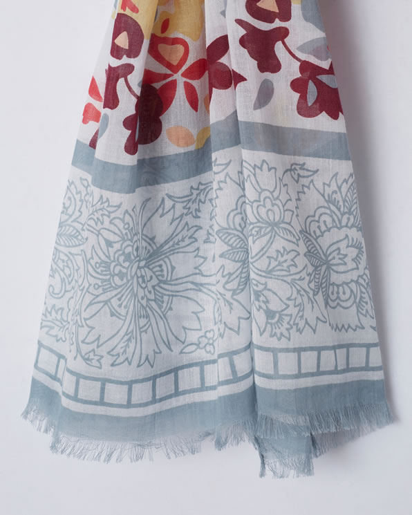 Sjaal met bloemenprint