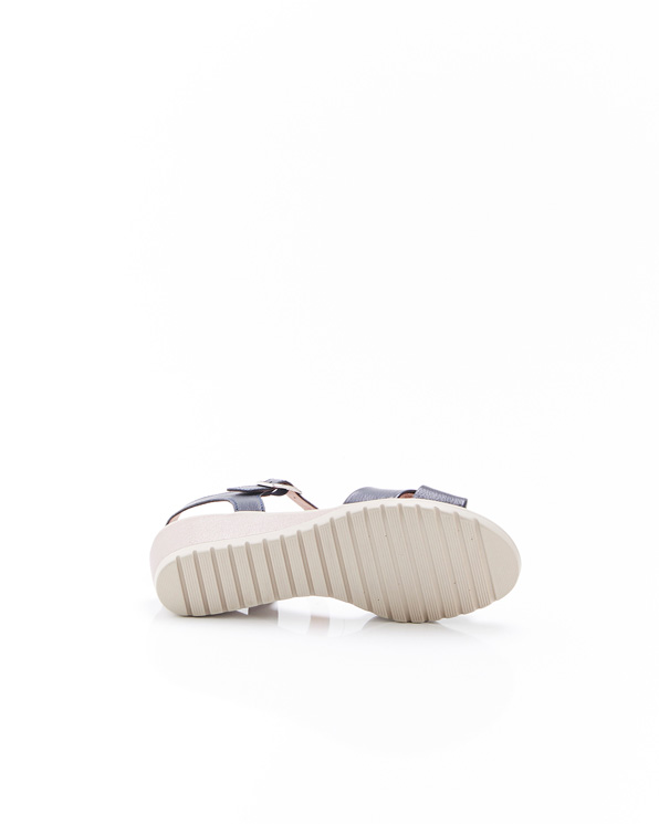 Sandales compensées cuir chèvre