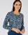 T-shirt van warm tricot met bloemenprint