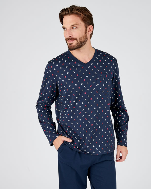 Pyjama van puur gekamd jersey katoen
