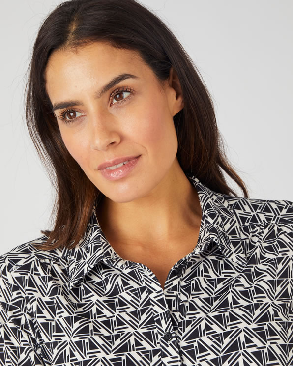 Overhemdblouse tricot warm